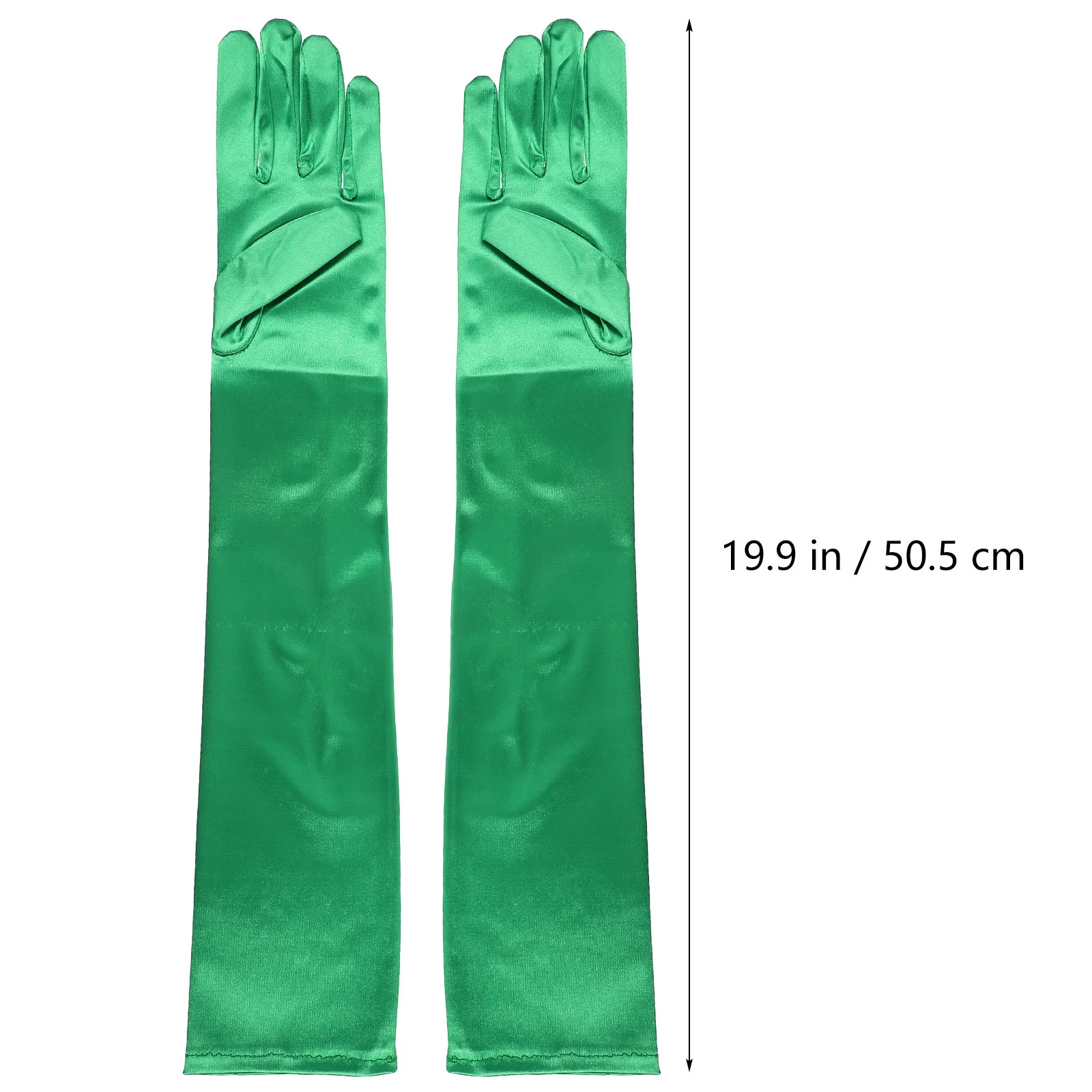 

1Pair St Patricks Day Long Gloves Polyester Material Soft Durable Ideal for Costume Party Festival Performance Props Arm