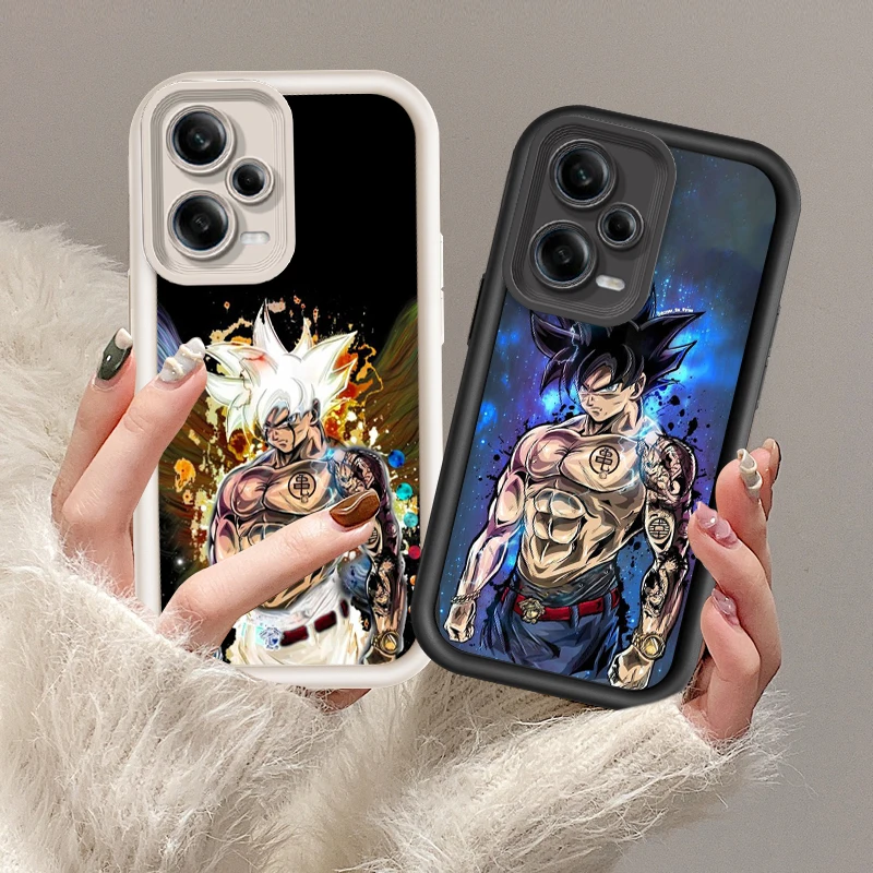 D-Dragon Ball Luxury Art Goku Eye Ladder For Xiaomi Redmi Note 13 12 12C 11 11S 10 10C 10A 9C 9A Pro 5G Back Phone Case