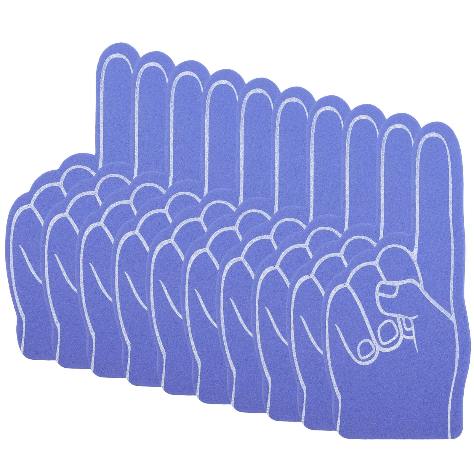 12Pcs Foam Finger Cheerleading Prop Sports Accessories Cheer Hand Party Favor Football Events Supply Party Prop