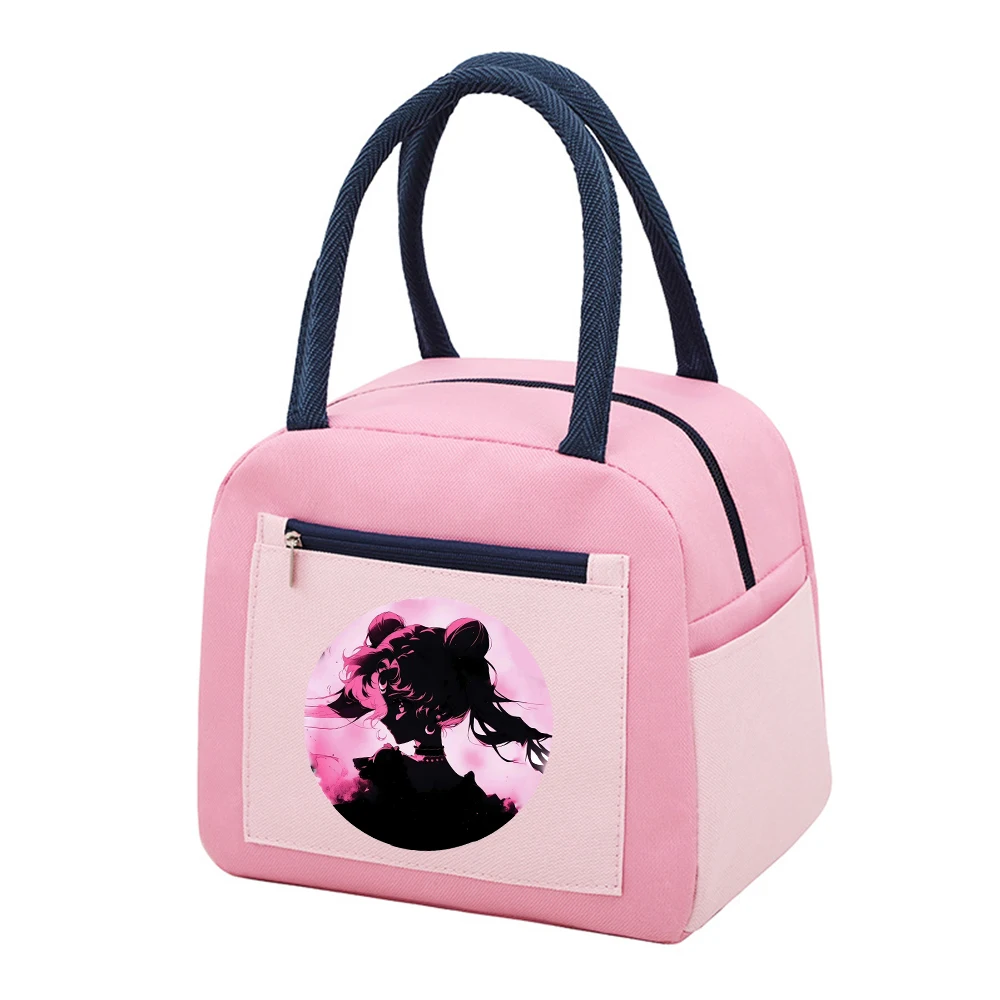 Sailors Moons Lunch Bag Cute Anime Color Insertion Large Inspection Bag Portable Keep Warm Girls Kid Bag Birthday Gifts