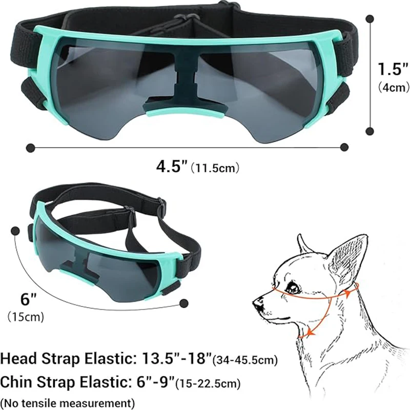 Hunde-Sonnenbrille, kleine Hundebrille für kleine Hunde, winddichte Anti-UV-Brille für Hunde, Augenschutz im Freien – Detail 1