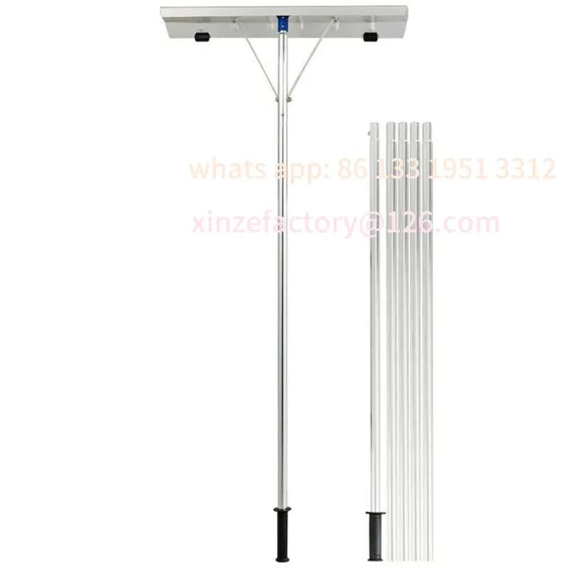 

Snow scraper with two wheels Snow push Super long handle push roof