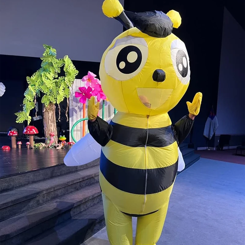 

Little Bee Cosplay Inflatable Costume Adult Bee Costume Set Halloween Animal Themed Party Performance Costume