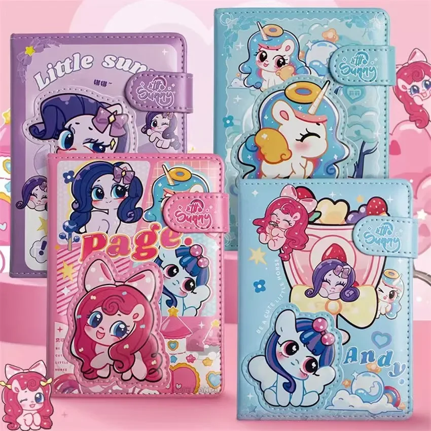 My Little Pony Notebook Twilight Sparkle Magnetic Buckle Notebook Coloring Pages Learning Stationery Children and Girls Diary