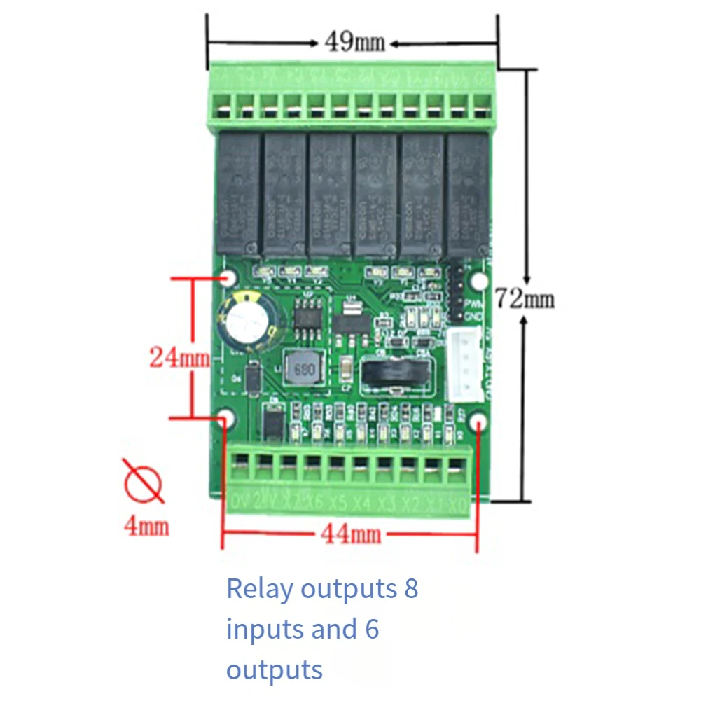 FX2N-14MR PLC Input Output Module With Programmable Controller 8In6 Out Relay Output DC 24V Industrial Automation Control Board