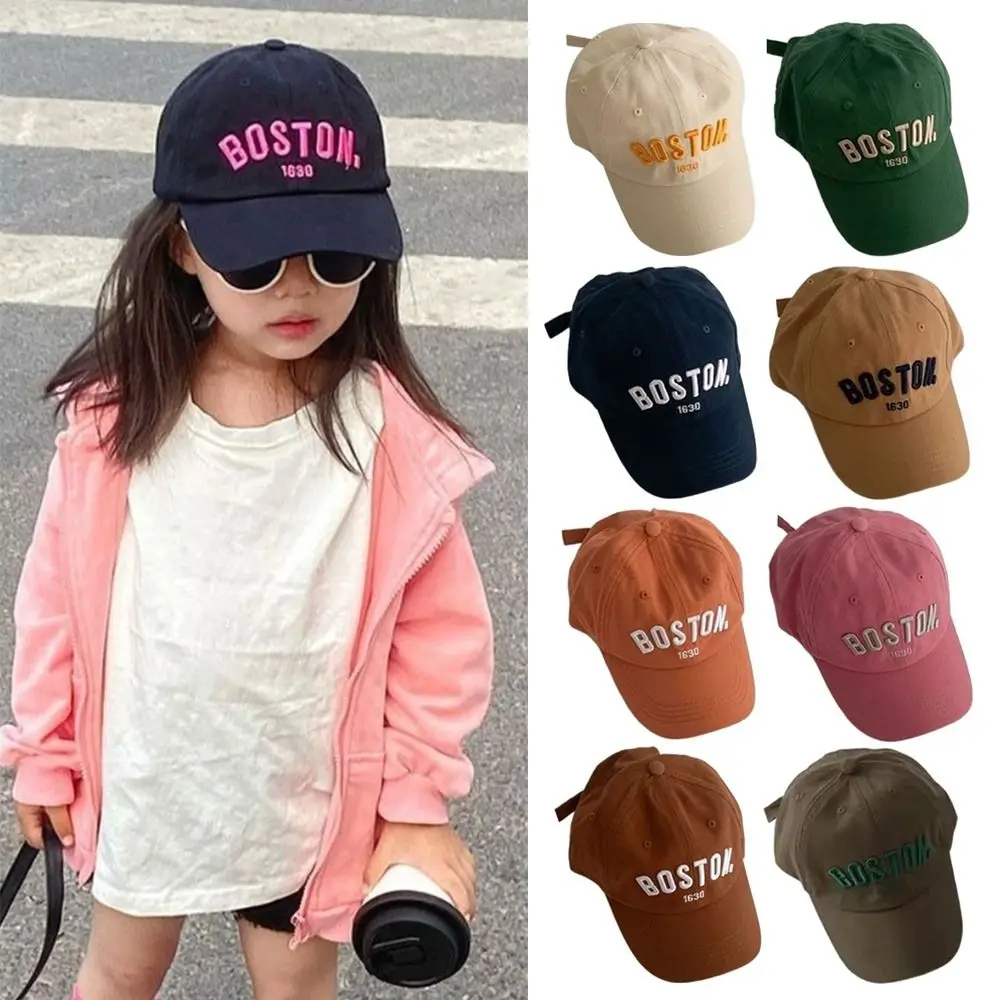 

Baby Cap Solid Color Children's Hat Letter Embroidery Cotton Polyester Baseball Cap Peaked Hats Kids