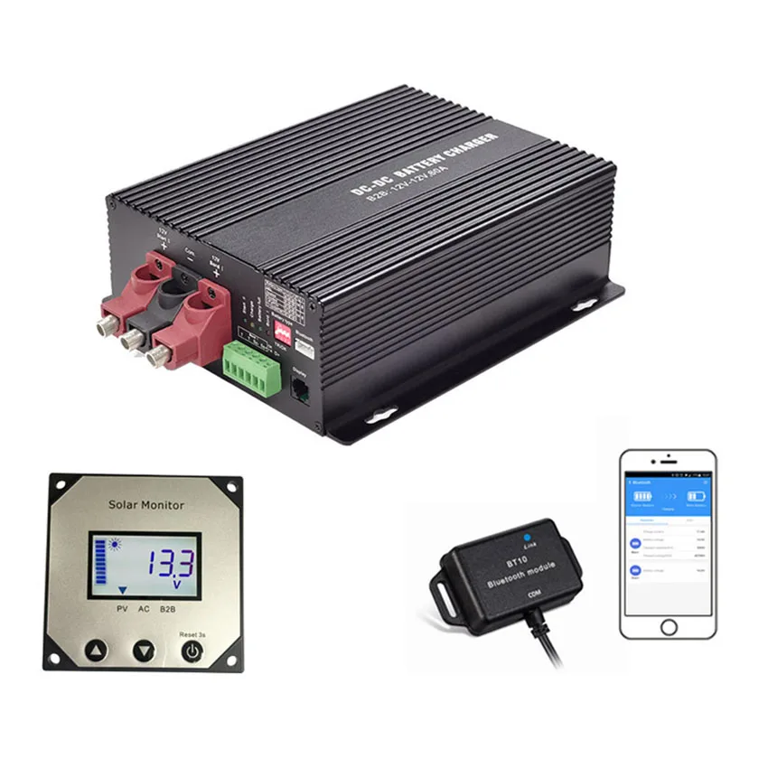 12V 30A Lithium Battery Charger Booster Support Bluetooth App DC to DC Charger Lead Acid Automatic Smart Battery Chargers