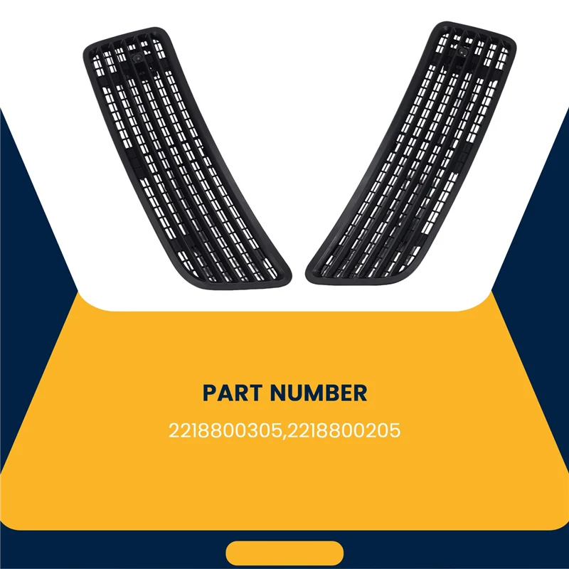 A19Q-1 Paar Links & Rechts Kap Bovenste Grill Vent Voor 2007-2013 MERCEDES S550 W221