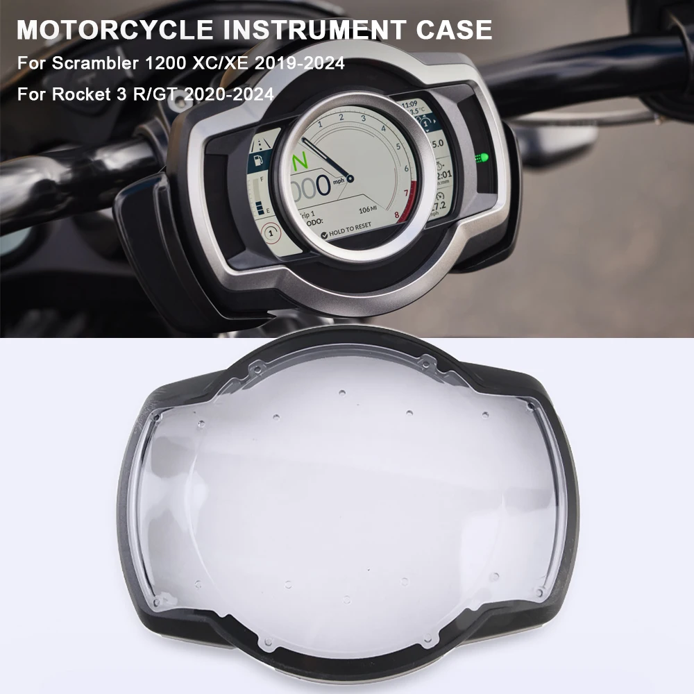 

Instrument Shell Dashboard Cover Accessories For Rocket 3 R GT 3GT Scrambler 1200 XE XC 2019-2024 Motorcycle Speedometer Housing