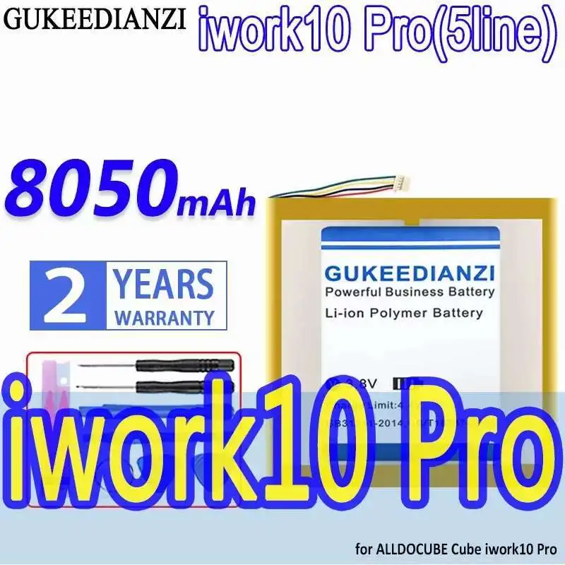 

Tablet Battery Premium Replacement 8050Mah Durable For Alldocube Cube Iwork10 Pro 5 Wires