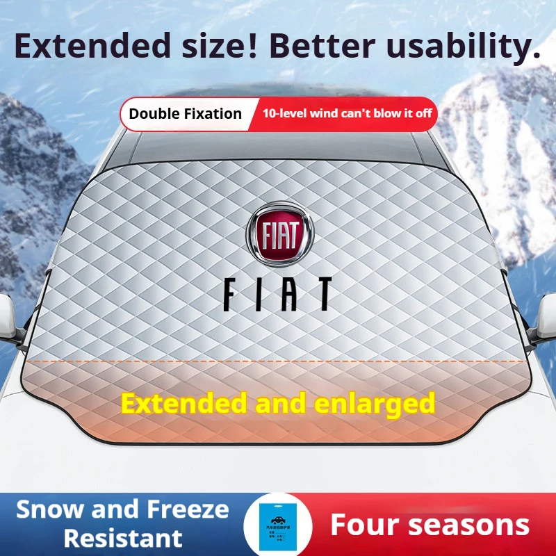

Auto Front Windshield Snow Cover Frost Protection Sun Visor for Fiat Stilo Abarth 500 Ducato Tipo FR Punto