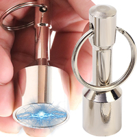 1/2pcs Strong Metal Magnet Keychain Anti-loss Car Keys Split Ring Pocket Keyring Magnetic Hanging Holder Portable Outdoor Tools