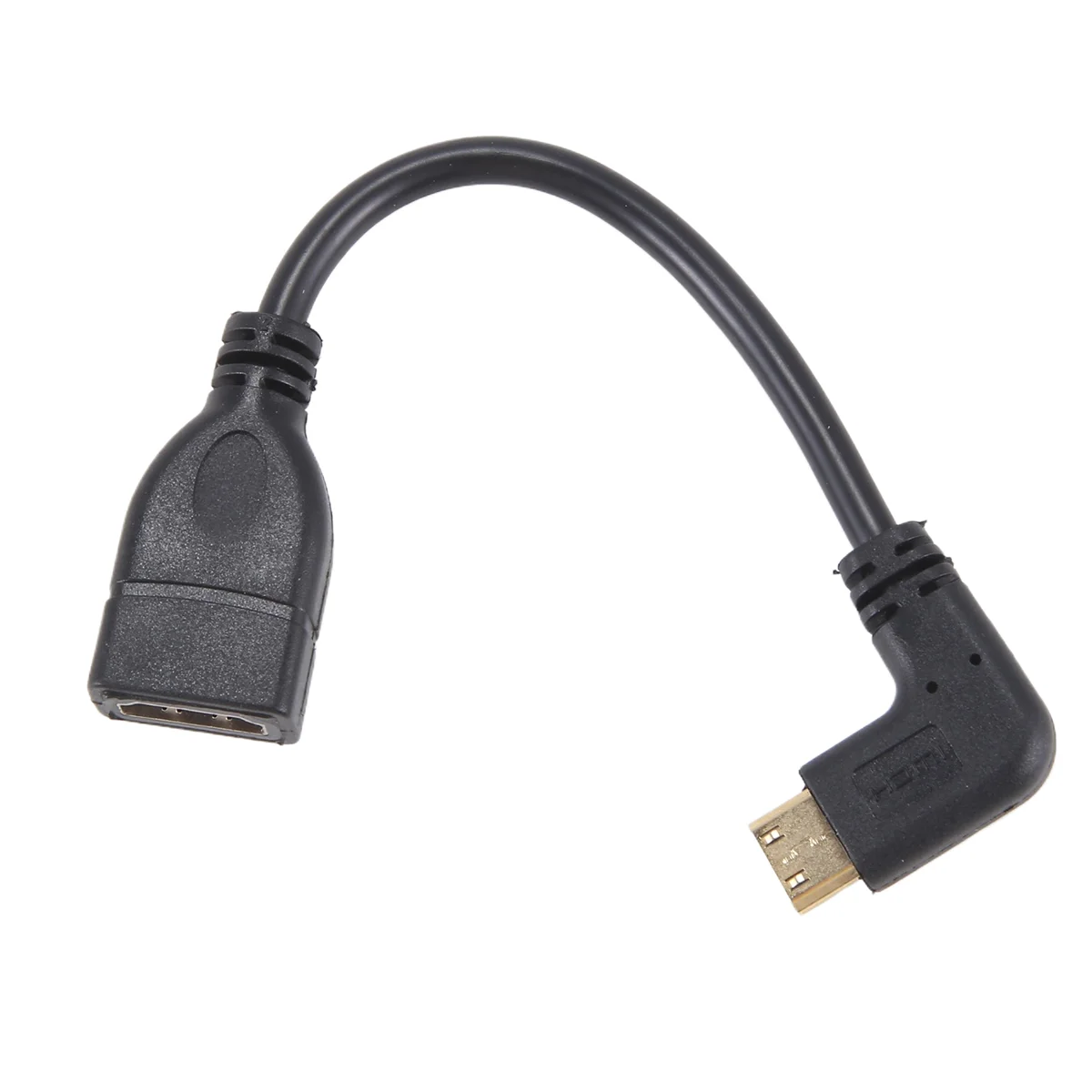 Mini Hdmi To Hdmi Cable Cablecreation 0 5Ft 90 Degree Right Angle Mini Hdmi