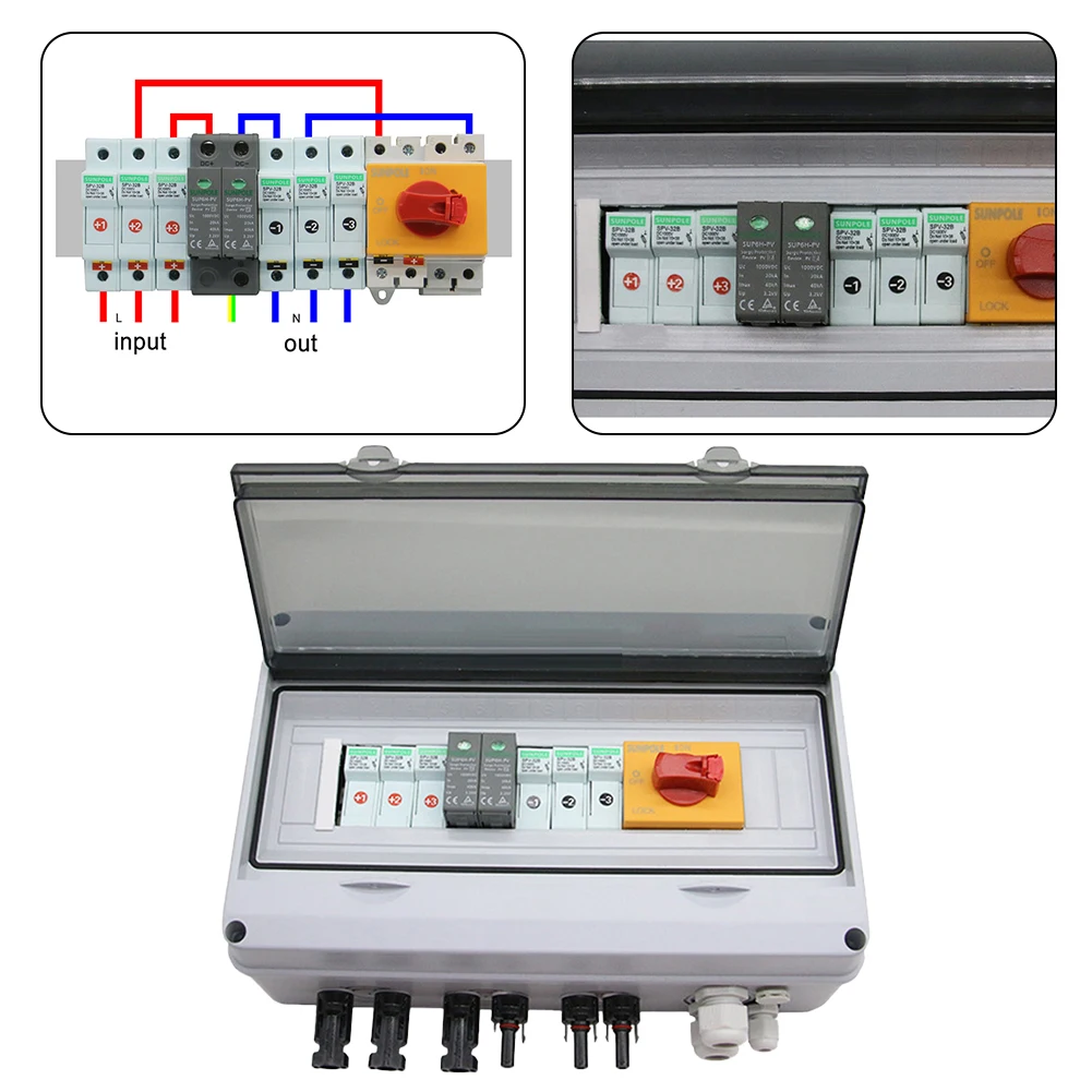 

Распределение мощности, распределительная коробка для фотоэлектрических комбайнов, электроприборы, 3 в 1, новинка для жилых растений на крыше