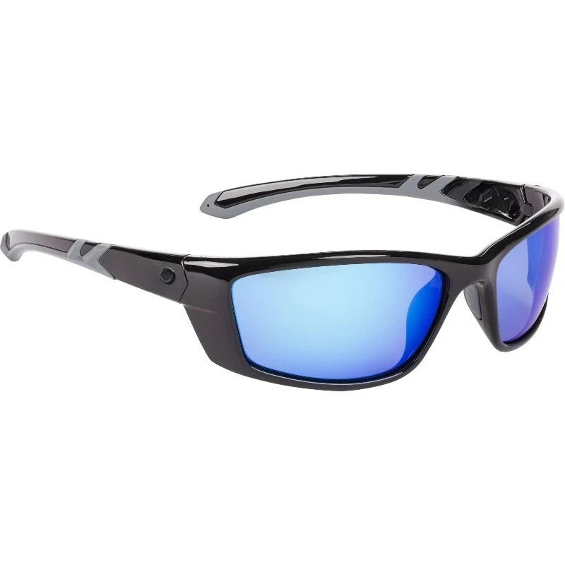 

Polarized Sunglasses Black Frame with Blue Mirror Lens Full Rim Frame, Male and Female, Adult
