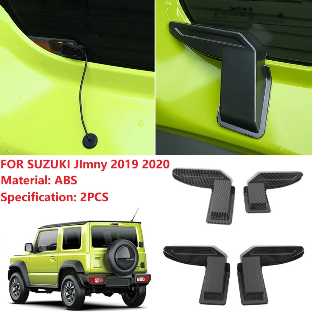 

2PCS New ABS Rear Windshield Heating Wire Protection Cover For Suzuki Jimny Sierra JB64 JB74 2019 2020 Demister Cover