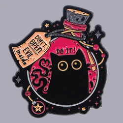 Cute Black Cat Enamel Pins Witch Brooches Woman Men Backpack Accessories Bags Badge Fashion Lapel Jewelry Constume Fans Gift