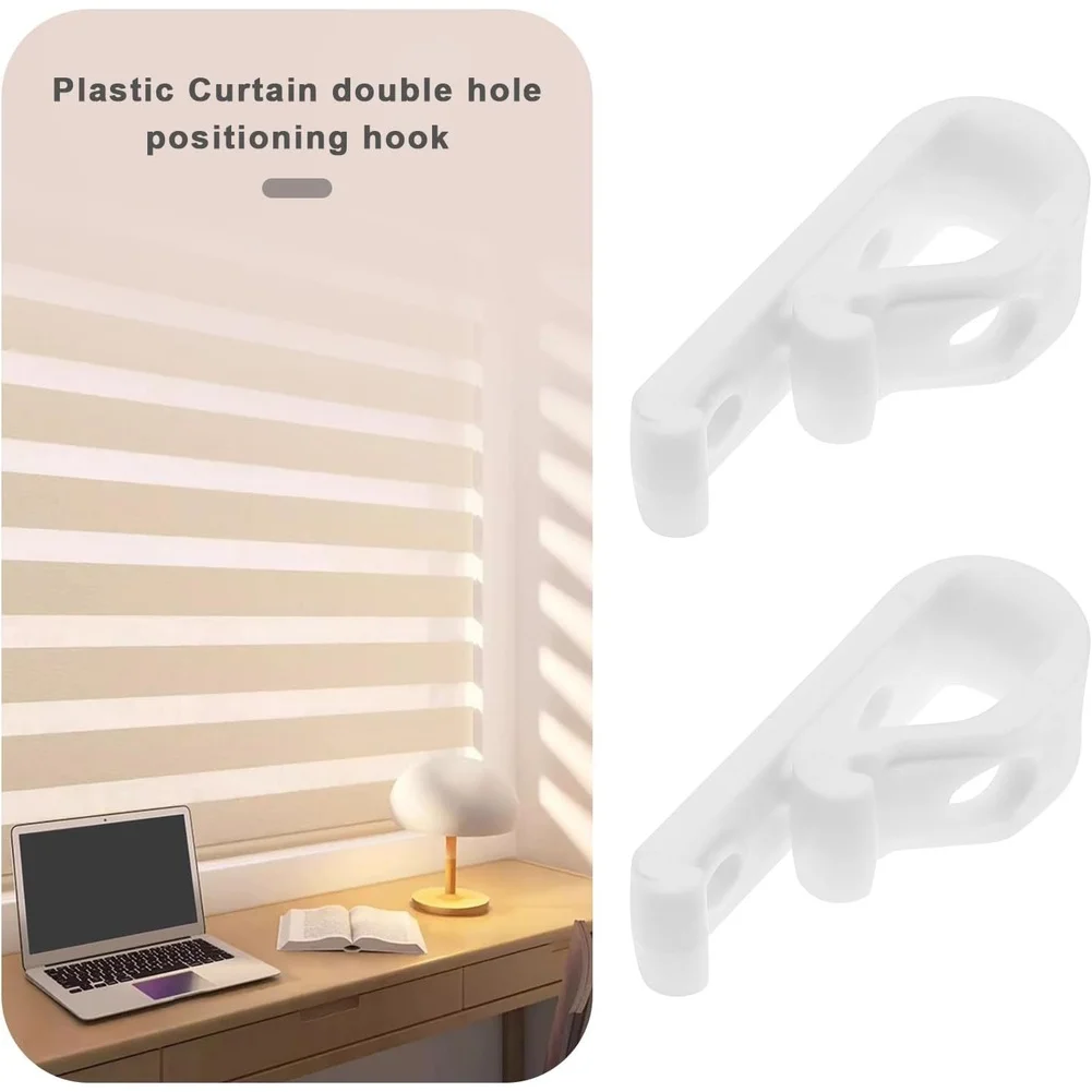 Roman Shade Fixing Hook 4 Pack P Shape Design Compatible with Most Roller Blind Headrails and Mounting Systems