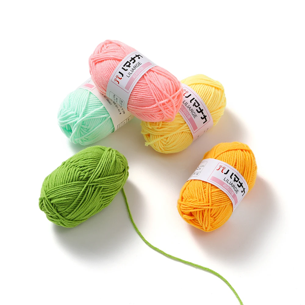 1 Roll 25 Grams Colorful Acrylic yarn Crochet thread Cheap Knit Weave wool line For DIY Handmade Wholesale Sweater Scarf Making