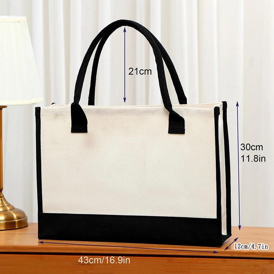 Nuova borsa a tracolla impermeabile per la spesa da donna in tela per picnic e gita, borsa a tracolla con fiocco di grande capacità