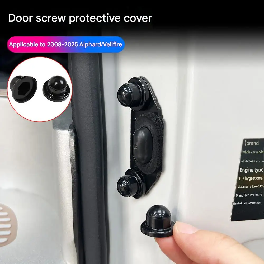 Car Door Screw Caps for Toyota Alphard Vellfire 20/30/40 Series ABS Rustproof Dustproof Sliding Door Bolt Covers Accessories