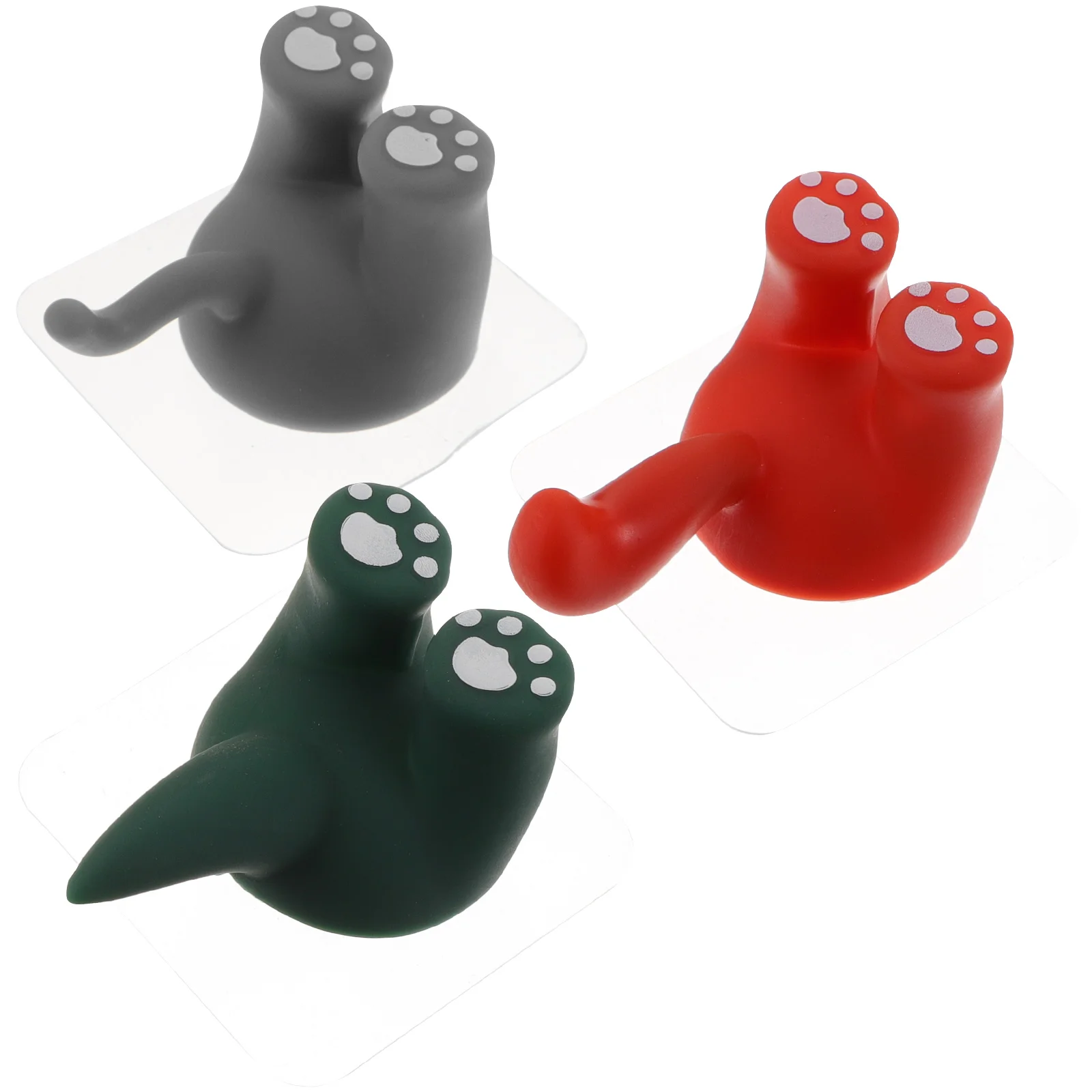 

3pcs CuteDecorative AdhesiveKeyHangers ABSMaterial CompactSize BathroomUtilityHooks ToothbrushHolders