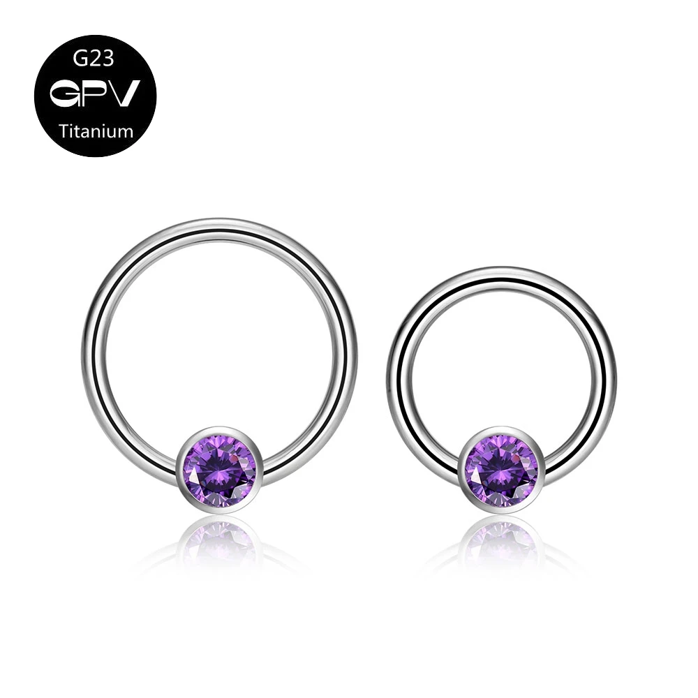 G23 Titanium Nose Ring Middle Clip Ball Popular Men\'s And Women\'s Punk Puncture Jewelry Nasal Septum Ring