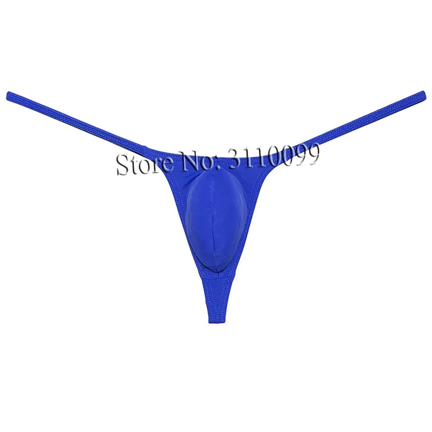 Men‘s Slim Fit Bikini Thong Low-rise Elastic Panties Tanga String T-Back Underwear