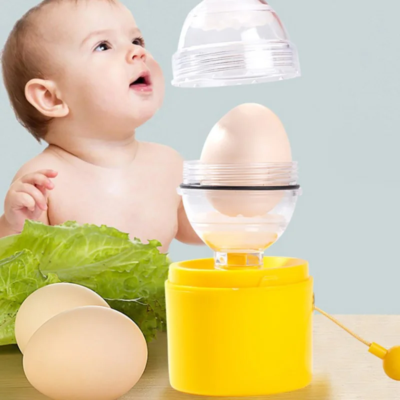 Egg Scrambler Hand Egg Shaker Mixer Food Grade Silicone Yolk Egg White Mix Tool_NEW