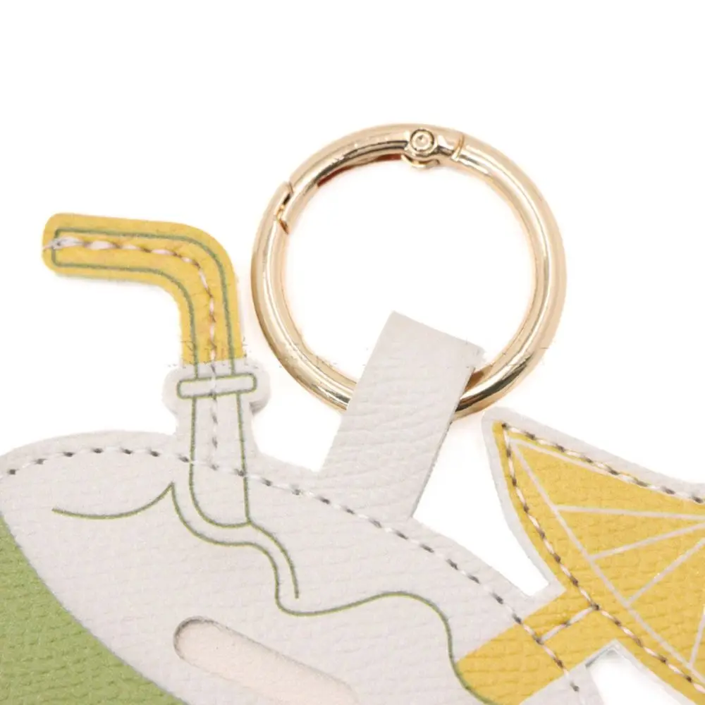 Hanger PU-Leder Schlüsselanhänger im Ozean-Urlaubsstil, Taschenanhänger, multifunktionaler modischer Brillen-Aufbewahrungsclip, Taschenornament – Detail 4