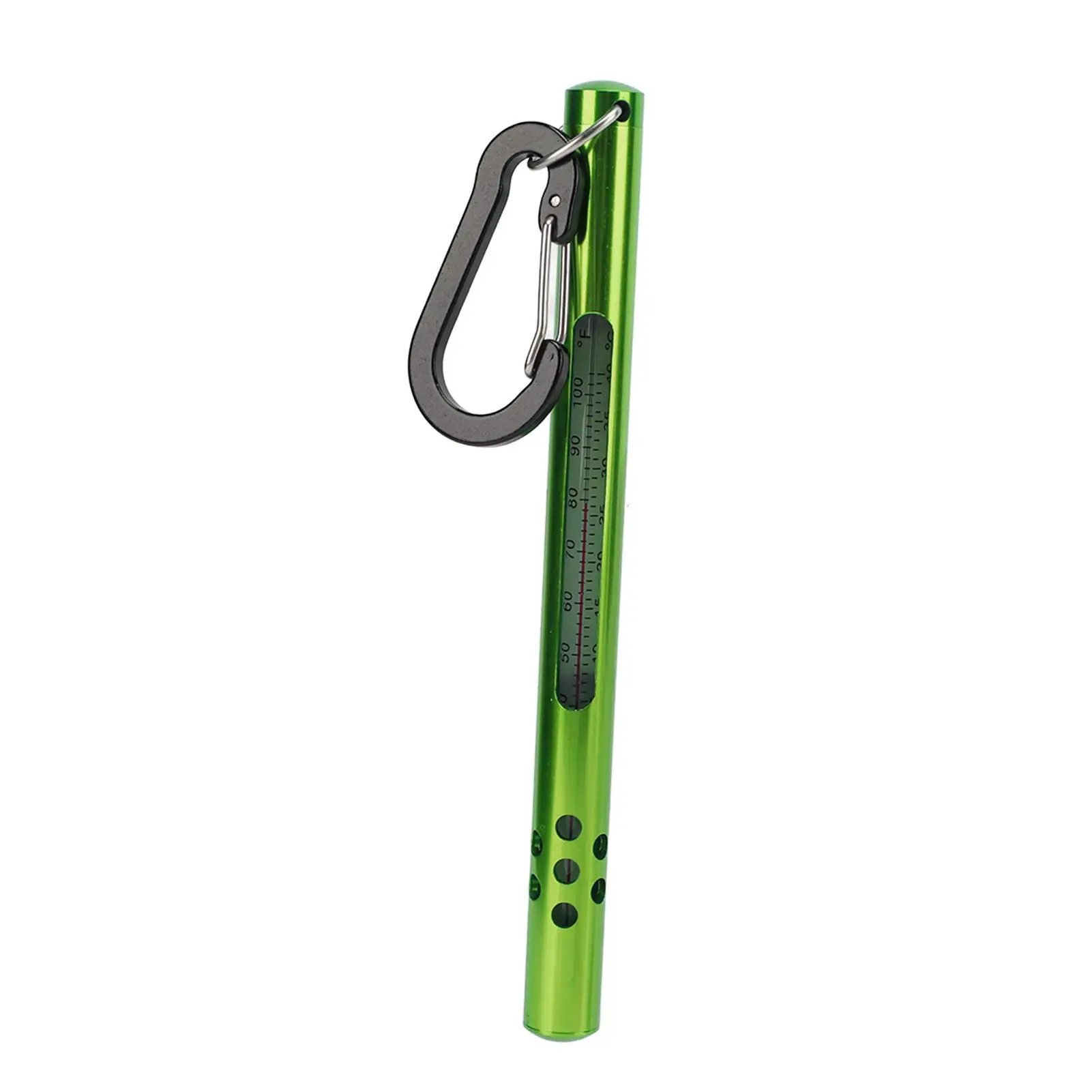 Stream Water Temperature Thermometer Tool with Carabiner - Fishing Accessory