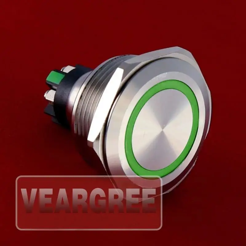 30mm 5 Pieces With Screw Terminal Stainless Steel Reset Momentary 1NO1NC Push Button Switch