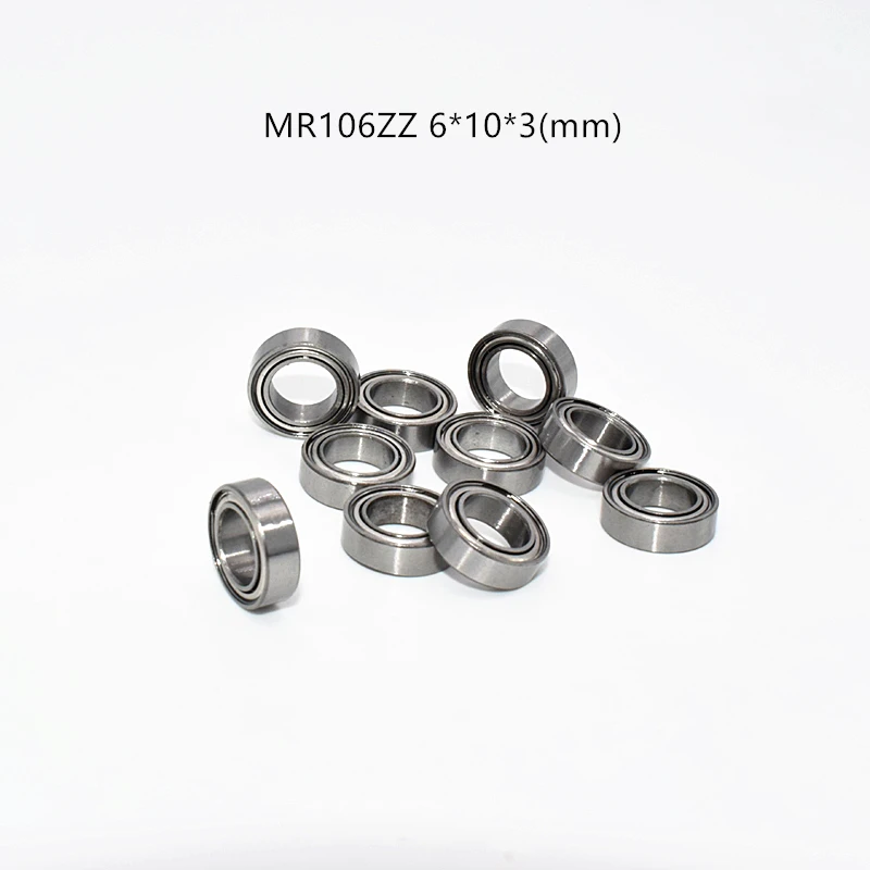 MR106ZZ 10pcs 6*10*3(mm) Chrome Steel Metal Sealed Miniature Bearings