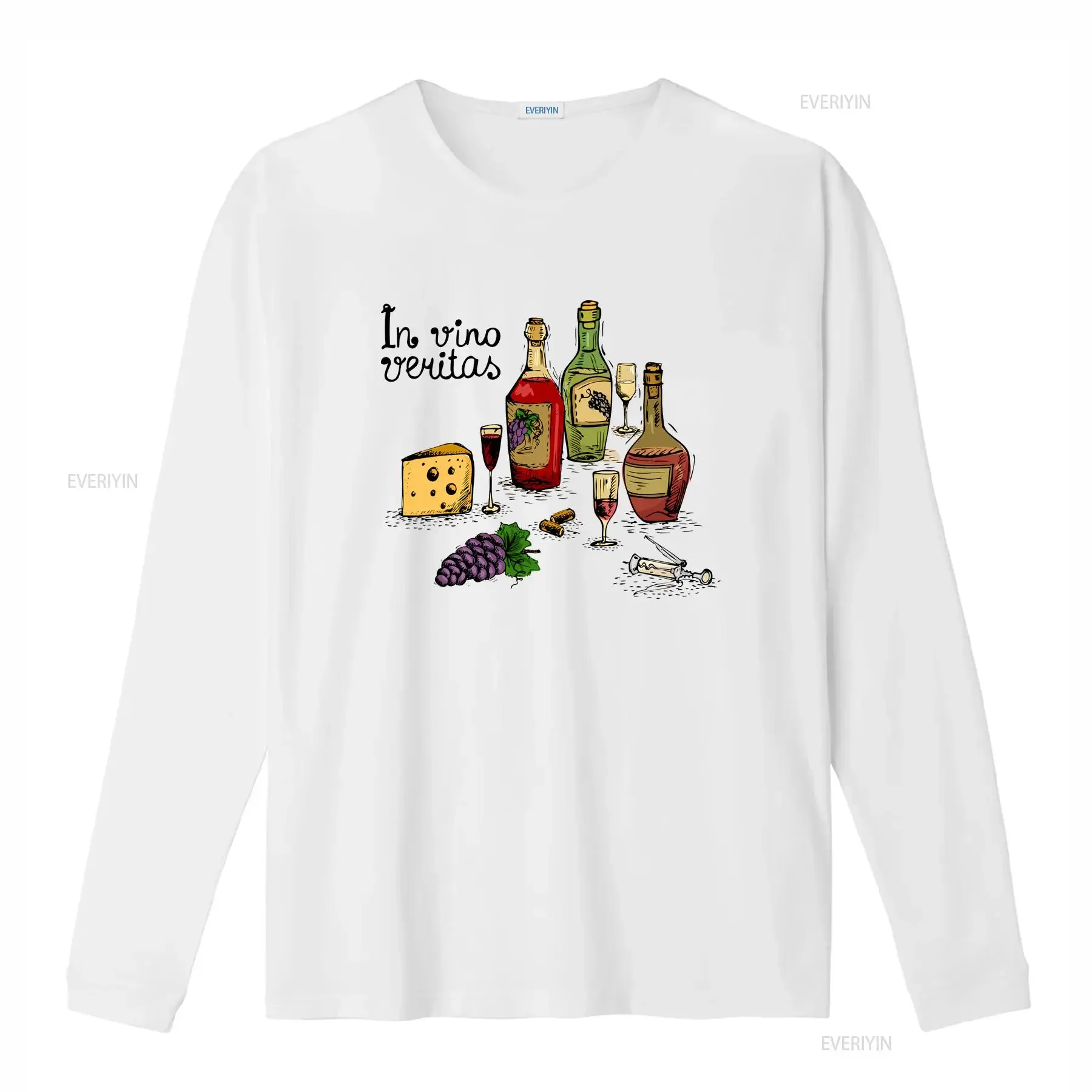 In Vino Veritas T Shirt Latin phrase which means wine there is truth for conneiseurs grapes and cheese tee vintage Washed