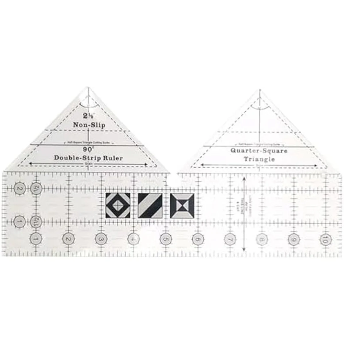 AT16 4PCS Quilting Rulers,Shaped Acrylic Sewing Ruler Quilting Templates,Sewing Ruler Ruler for DIY Crafts 6-18 Inch-45°