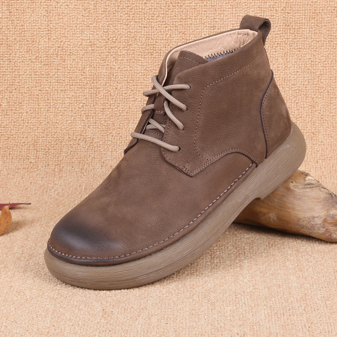 

Мужские зимние ботинки Мужские высокие ботинки Мужская кожаная обувь Зимняя плюшевая теплая обувь Уличные кроссовки Нескользящие ботильоны на шнуровке Mal