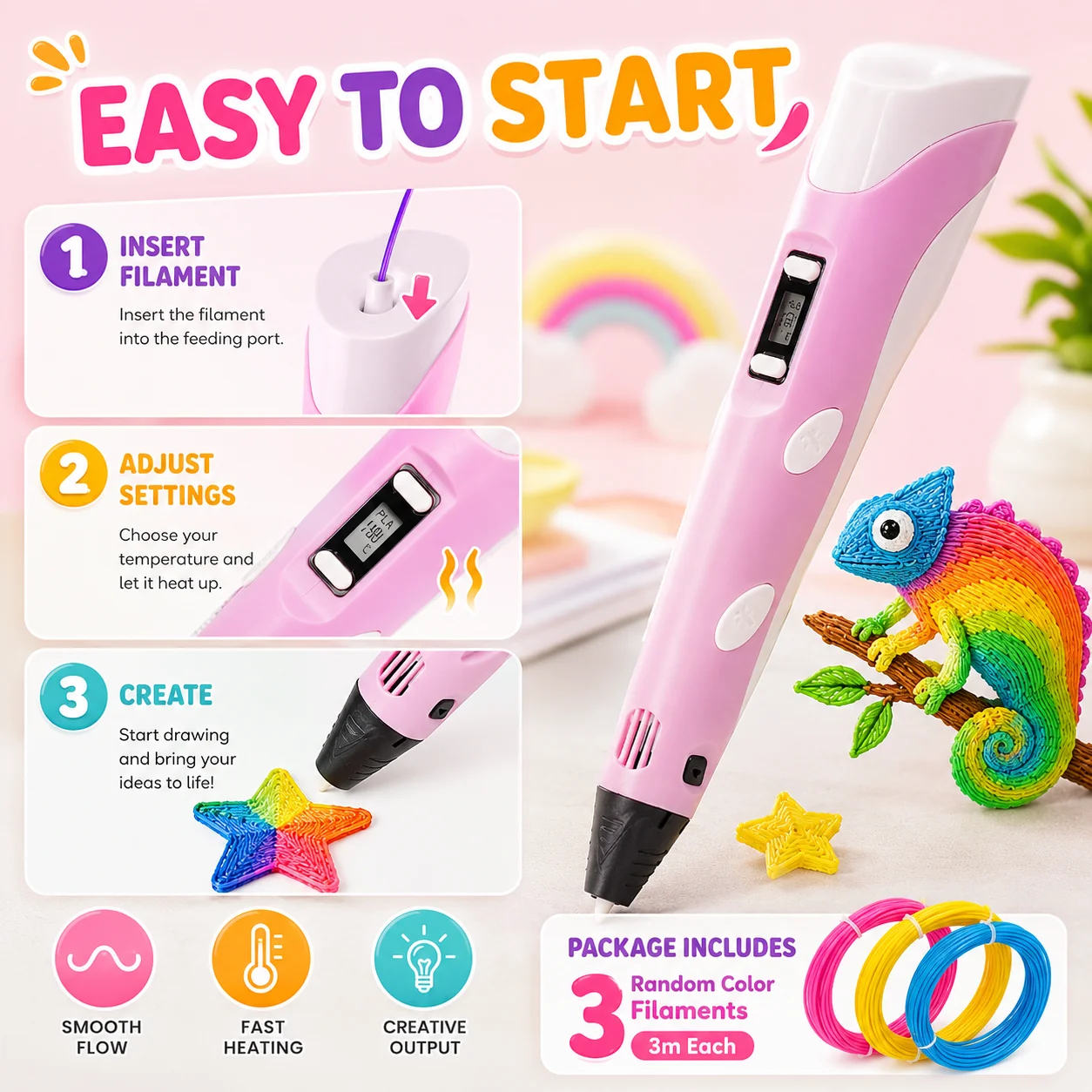 Zestawy długopisów 3D z ekrane – Kids Toys Drawing Easy recenzja i cena