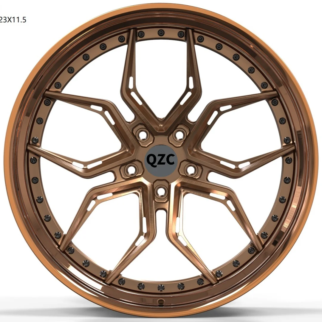 

Two-Piece Forged Aluminum Alloy Wheels Chrome Finish Customizable for Various Car Models and Sizes