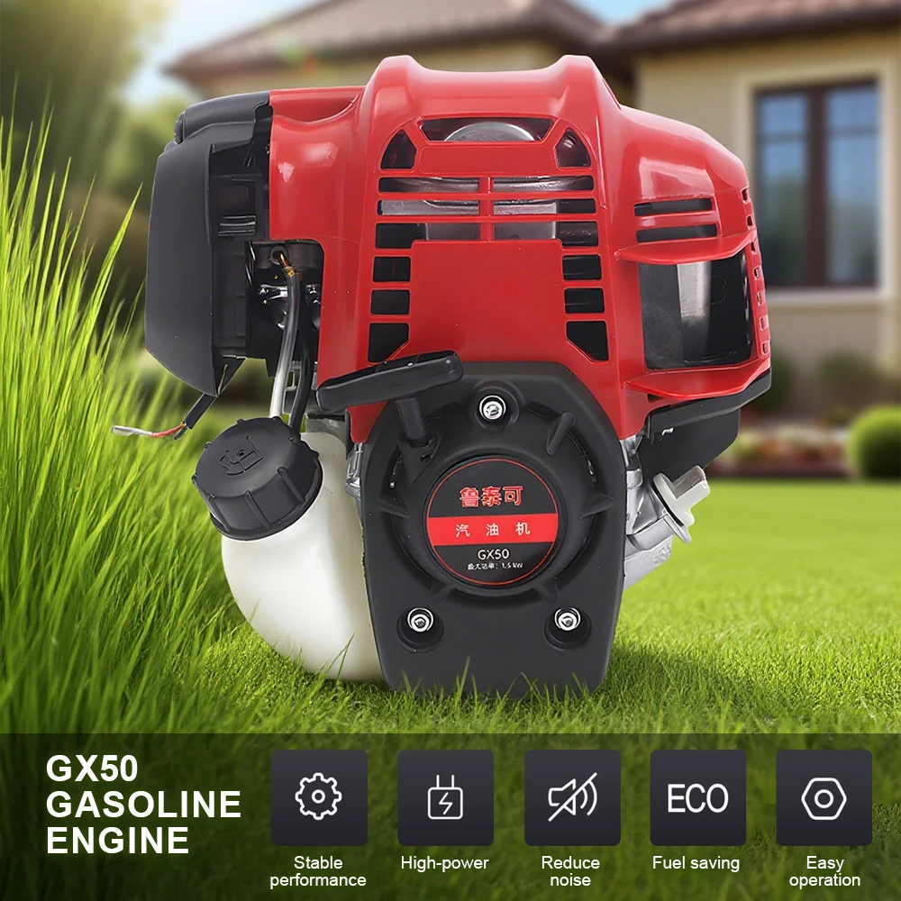 Lawn Mower Engine GX50 Engine Four-Stroke GX35 High-Power Garden Side-Mounted Backpack Petrol Enginefor Tiller Mower Lawnmower
