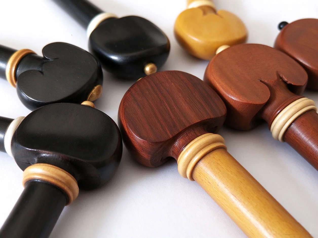 4 PCs Violin Pegs 4/4 With String Holes Fiddle Parts Different Wood