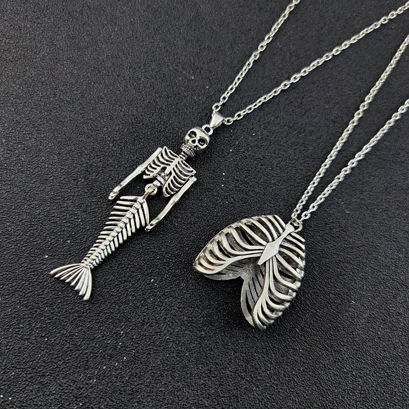 Human Rib Cage Body Chest Necklace for Men Women Anatomy Anatomical  Skeleton Pendants Punk Vintage Medical Biology Jewelry