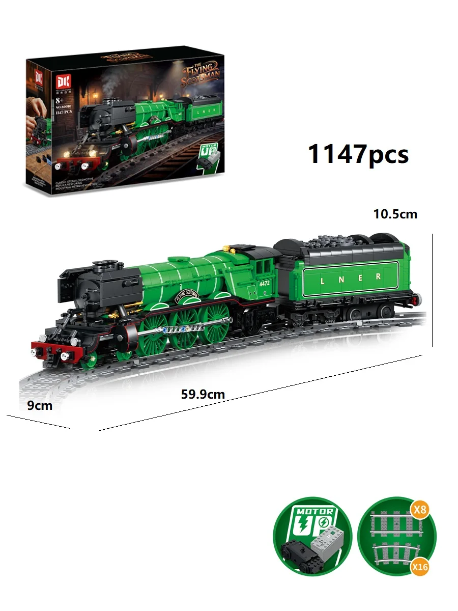 Mit Originalverpackung City Car Modell MOC Bausteine Eisenbahn-Personenzug Modulare Technologie Geschenke für Feiertage