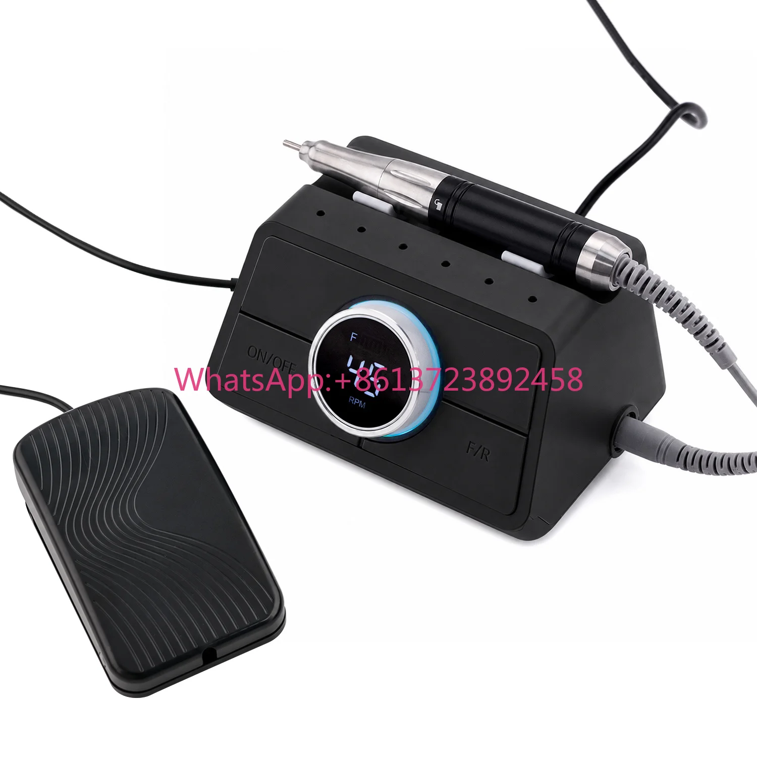 65W Coreless Nail Drill Machine High Torque 45000RPM Smart Safety Overload Protection Efile Model for Salon Home