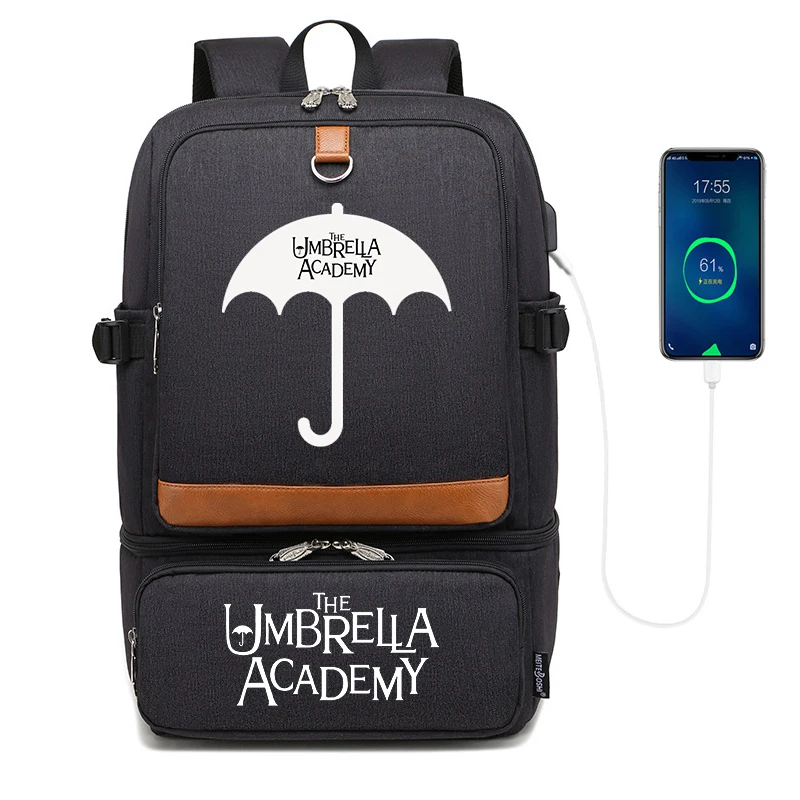 

The Umbrella Academy Laptop Backpack Compartment USB Waterproof Backpacks Cooler Bags Outdoor Hiking Thermal Insulated lunch Bag