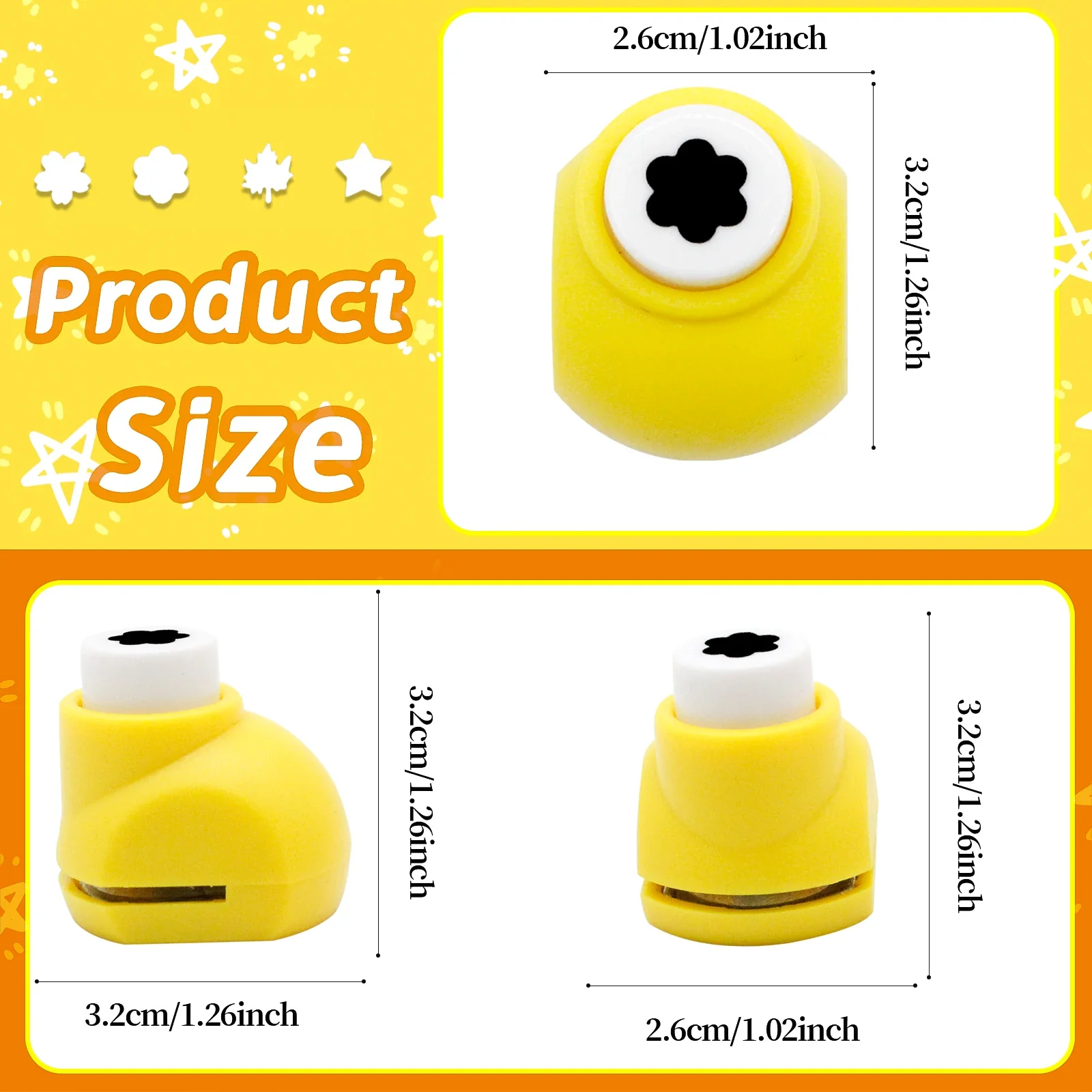 Paper Cutter for Crafts Hole Puncher Punches Tool Set Circle Flower Paper Shapes Hole for Card Making Custom Scrapbook