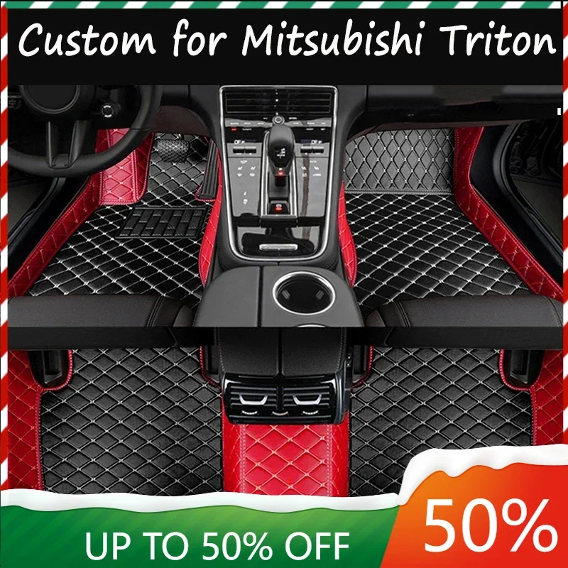 Car Mats Full Set For Mitsubishi Triton L200 Sportero Hunter Strakar KA 2005~2014 Waterproof Floor Mat Car Accessories Interior