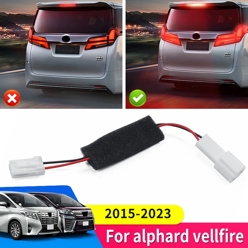 

Для Toyota Alphard Vellfire 30 Series 2015-2023 2022, тормозная вспышка, провод модуля жгут модификации, внешние обновленные аксессуары