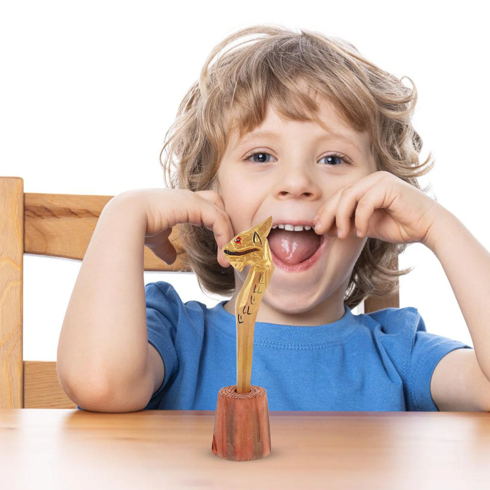 

Wood Carved Animal Pen Dragon Shape Solid Wood Hand Carved Cute Pen Novelty Stationery Classroom Present Fun Pens