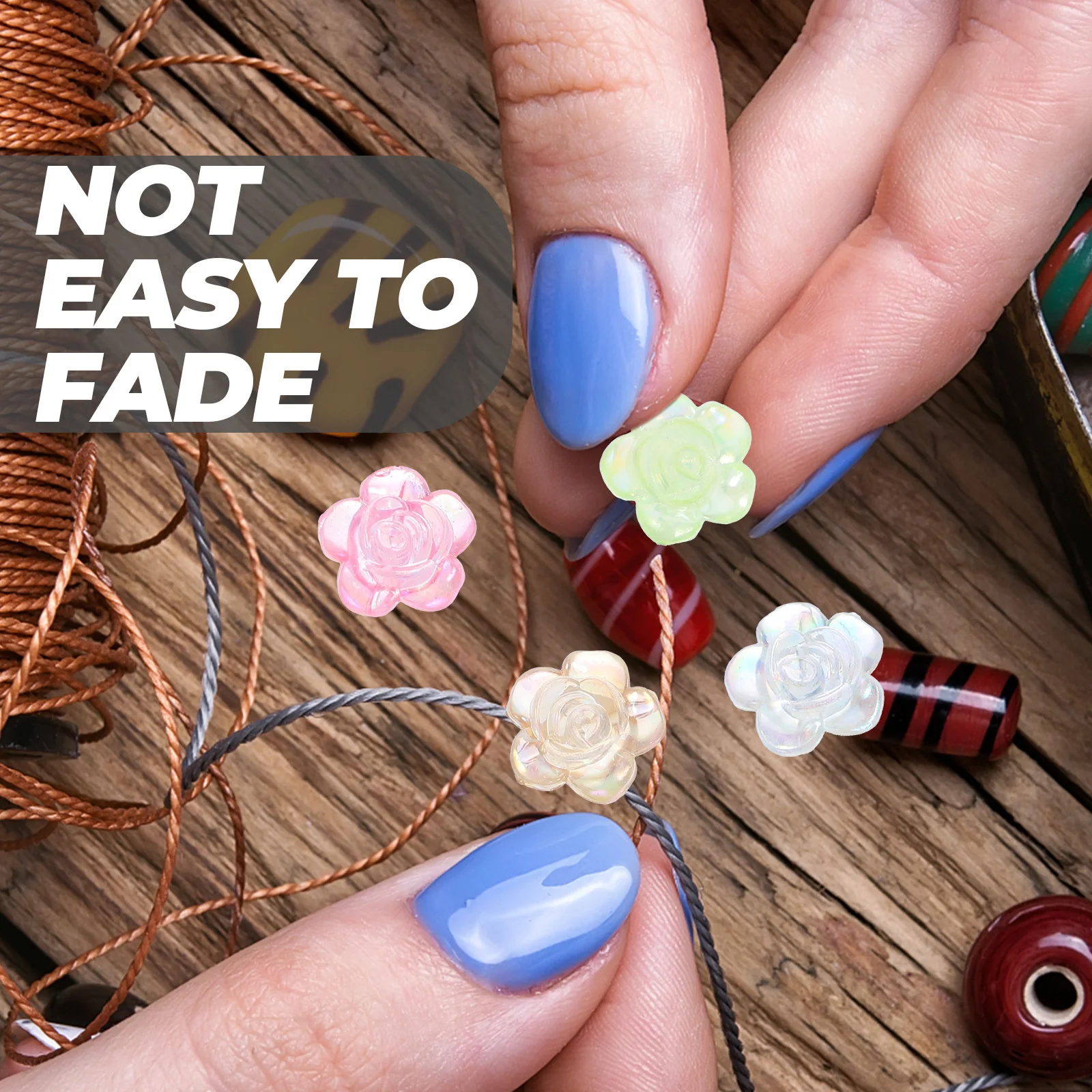 

20Pcs Resin Loose Beads Flower Shaped for DIY Jewelry Making Bracelets Necklaces Hair Accessories Craft Supplies