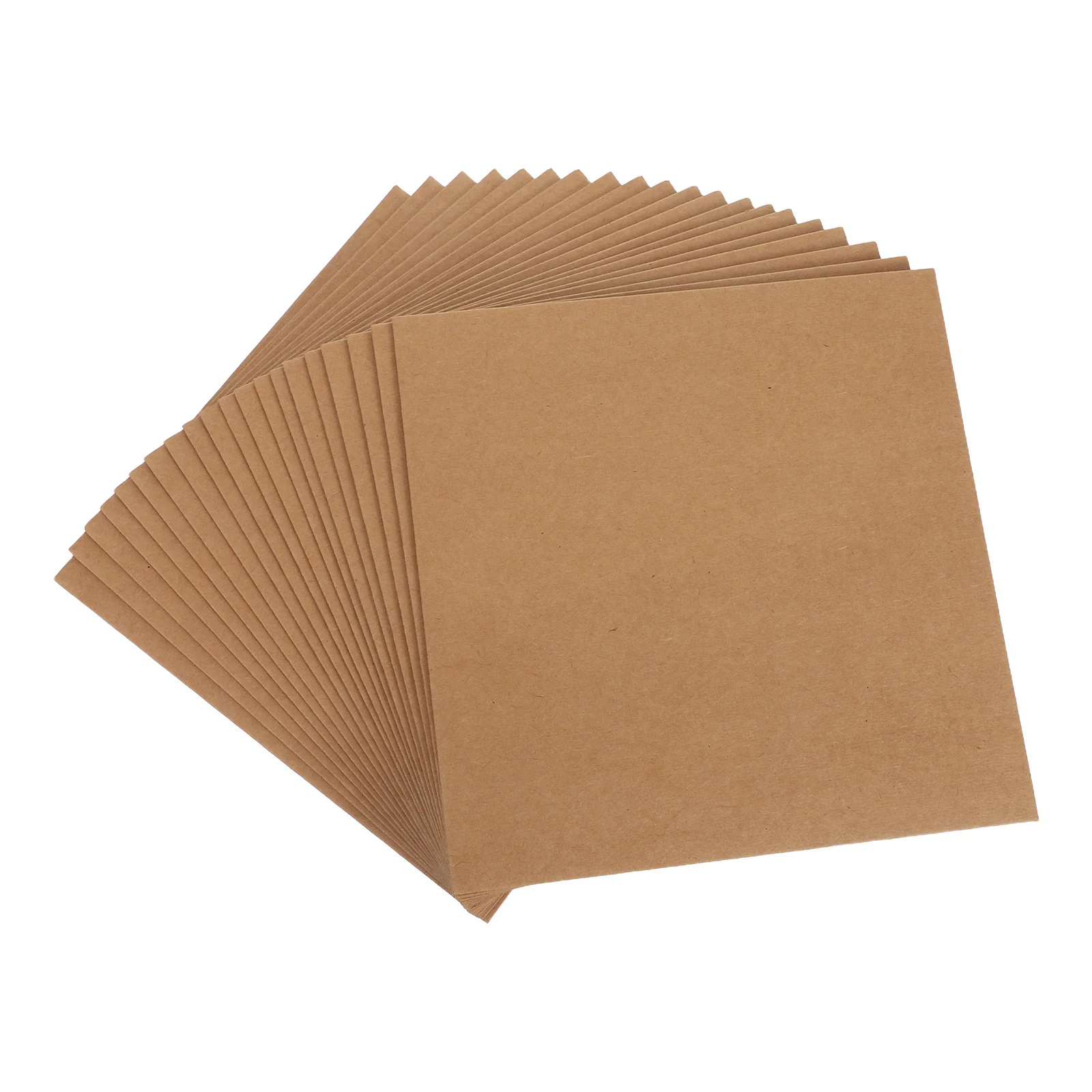 

20Pcs Brown Kraft Paper Envelope 20x20cm Flat Square Packaging Bags for Postcards Artwork Business Cards Holiday Greeting Cards